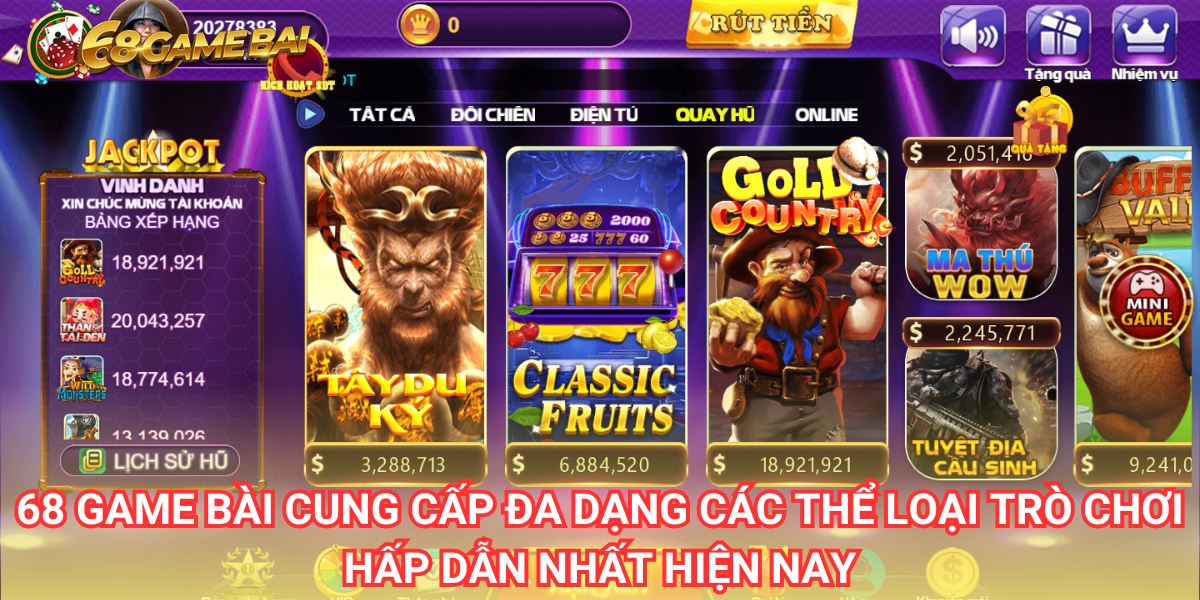 Đăng nhập 68 game bài ngay hôm nay để trải nghiệm kho trò chơi casino đặc sắc