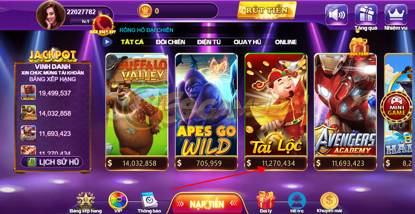 Tổng quan về game quay hũ Tài lộc của 68 game bài