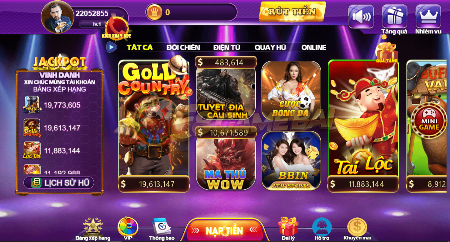 Slot game đa dạng chủ đề với tỷ lệ trúng jackpot khủng